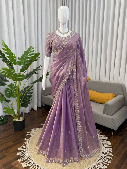 Designer Saree with *Beds*– Elegance Redefined ✨ Fall in love with this stunning saree in an eye-catching shade, crafted with finesse and rich detailing. A perfect blend of grace and glam!