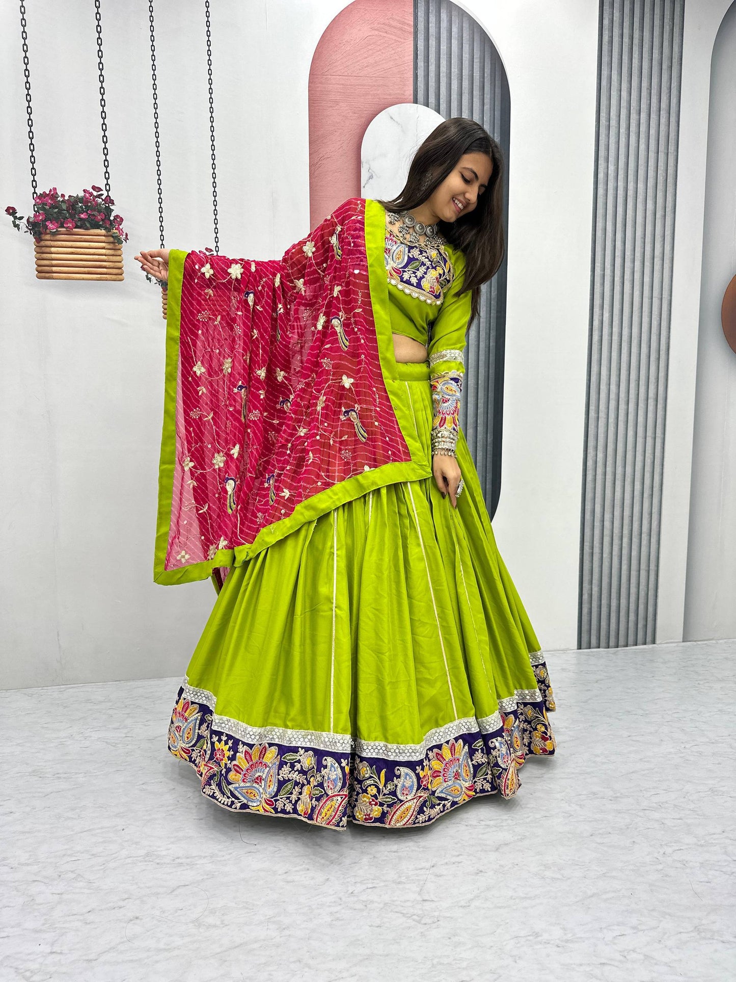 Navratri Special Pure Cotton Lehenga Choli single available wholesale