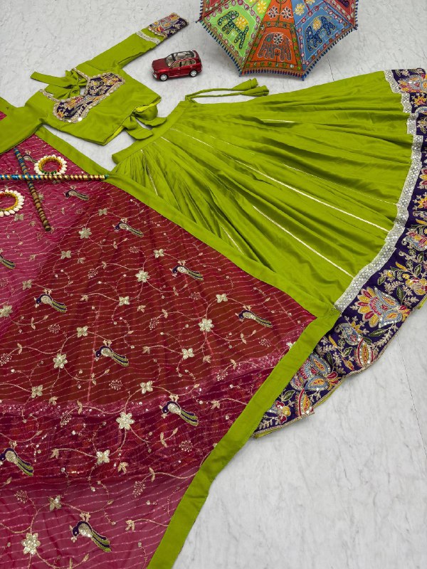 Navratri Special Pure Cotton Lehenga Choli single available wholesale