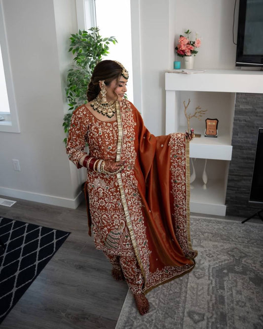 New Designer Long Panjabi Suit Top , Pant and Dupptta In Fancy Style single available wholesale