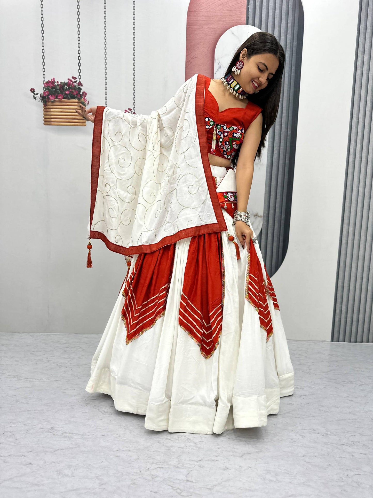 Navratri Special Pure Cotton Lehenga Choli single available wholesale