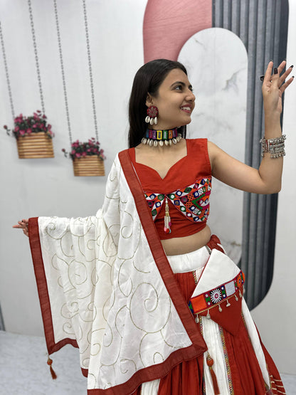 Navratri Special Pure Cotton Lehenga Choli single available wholesale