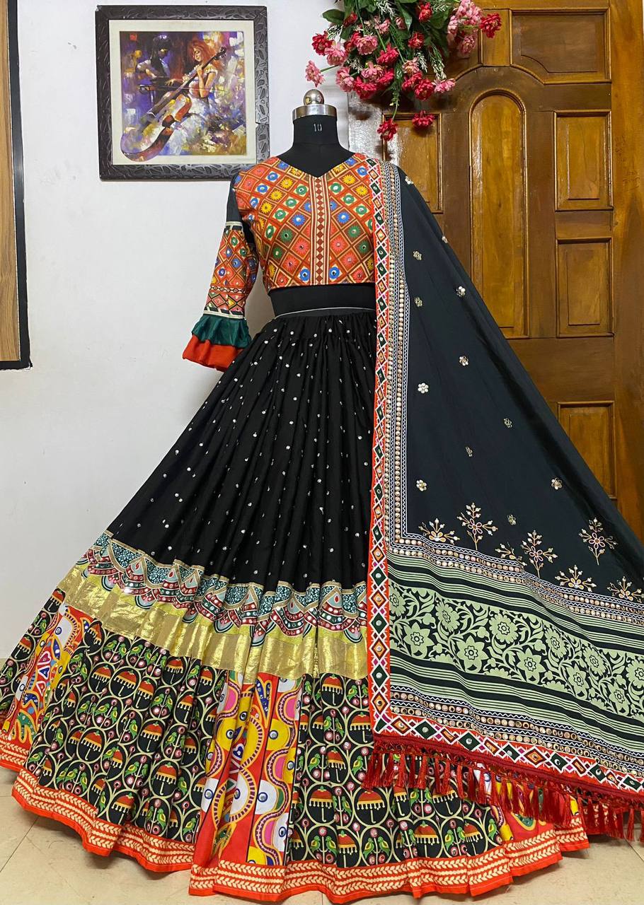 navrati lehenga choli in heavy Butter silk . Quality is worth paying single available wholesalep8i8
