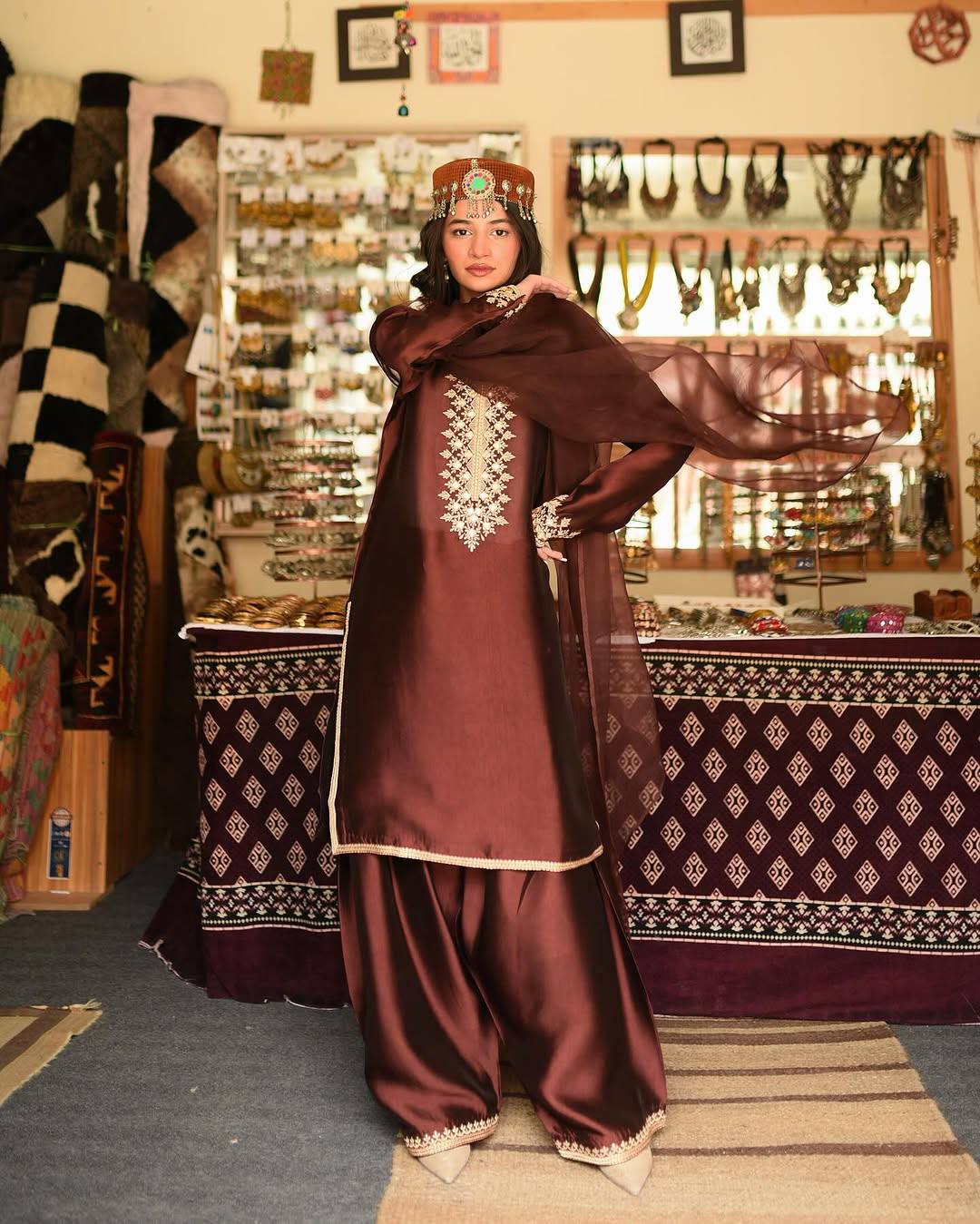 BEAUTY OF YOUR WARDROBE WITH THIS NEWLY LAUNCHED FARSI KURTI-PLAZZO SET single available wholesale