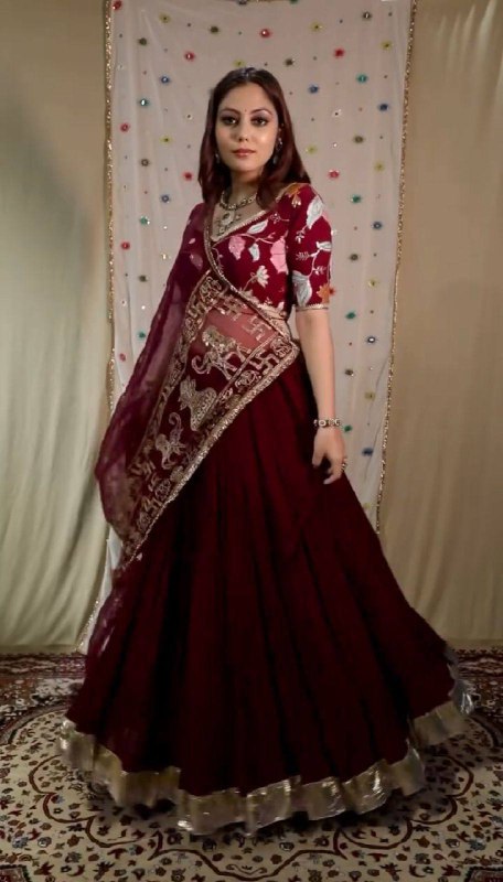 Navratri Special Lehenga Choli with 9 Meter Flair single available wholesale