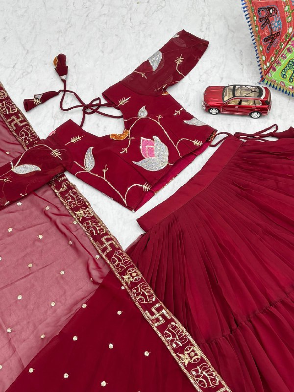 Navratri Special Lehenga Choli with 9 Meter Flair single available wholesale