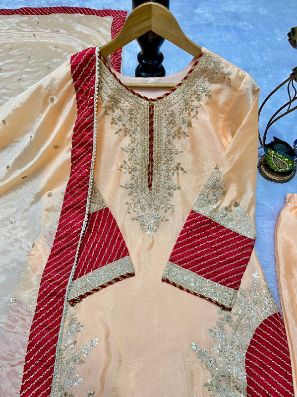 ĐĚSIGNER PARTY WEAR  TOP AND BOTAM . WITH FANCY DUPPATA AND EMBROIDERY WORK single available wholesale