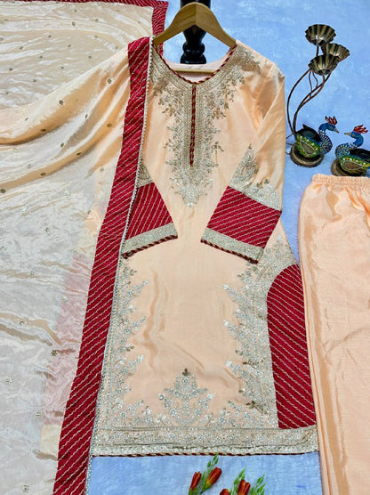ĐĚSIGNER PARTY WEAR  TOP AND BOTAM . WITH FANCY DUPPATA AND EMBROIDERY WORK single available wholesale