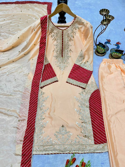 ĐĚSIGNER PARTY WEAR  TOP AND BOTAM . WITH FANCY DUPPATA AND EMBROIDERY WORK single available wholesale