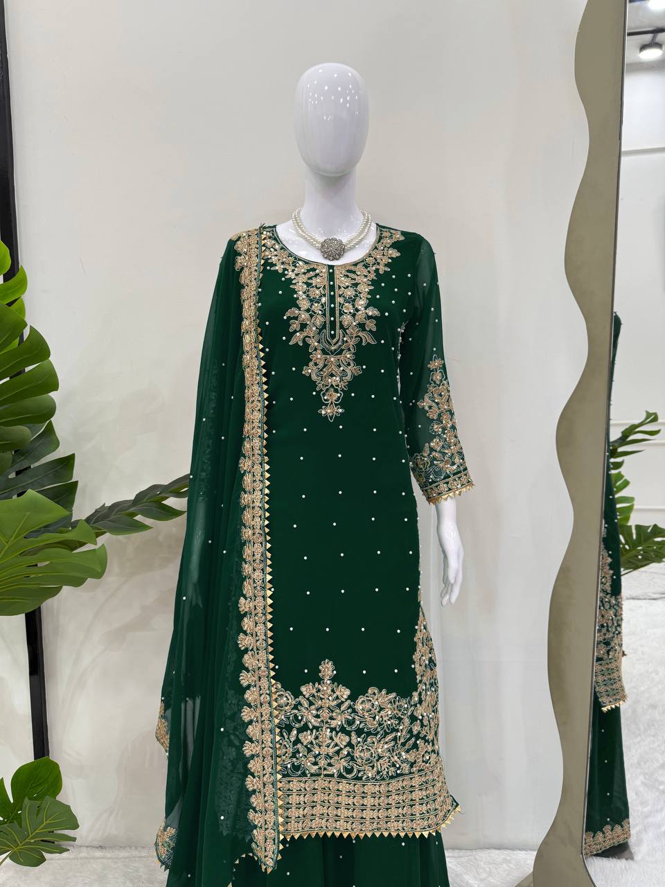 Elegant Coding Embroidered Sequence Work and Moti Work Beautiful Designer Set single available wholesale