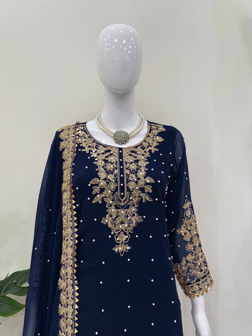 Elegant Coding Embroidered Sequence Work and Moti Work Beautiful Designer Set single available wholesale