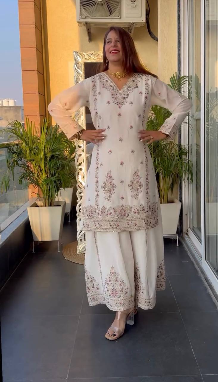 Heavy Chinnon Silk With *Heavy Embroidery Coding Sequence Work single available wholesale