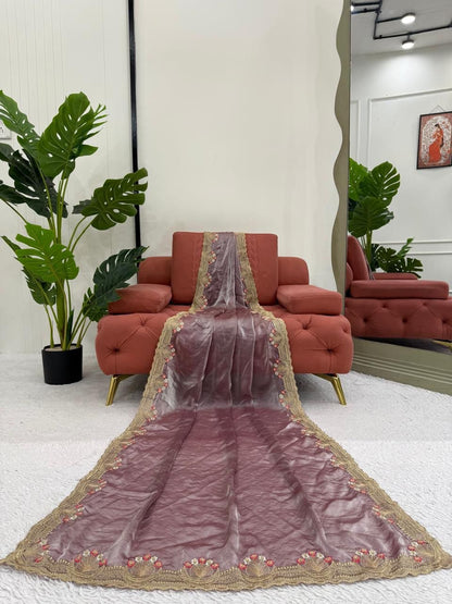 Designer Saree – Elegance Redefined ✨ Fall in love with this stunning saree in an eye-catching shade, crafted with finesse and rich detailing. A perfect blend of grace and glam single available wholesale