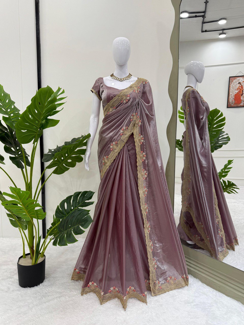 Designer Saree – Elegance Redefined ✨ Fall in love with this stunning saree in an eye-catching shade, crafted with finesse and rich detailing. A perfect blend of grace and glam single available wholesale