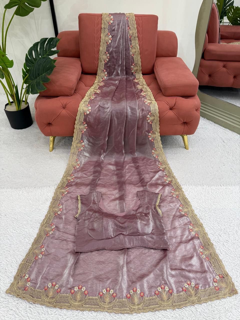 Designer Saree – Elegance Redefined ✨ Fall in love with this stunning saree in an eye-catching shade, crafted with finesse and rich detailing. A perfect blend of grace and glam single available wholesale