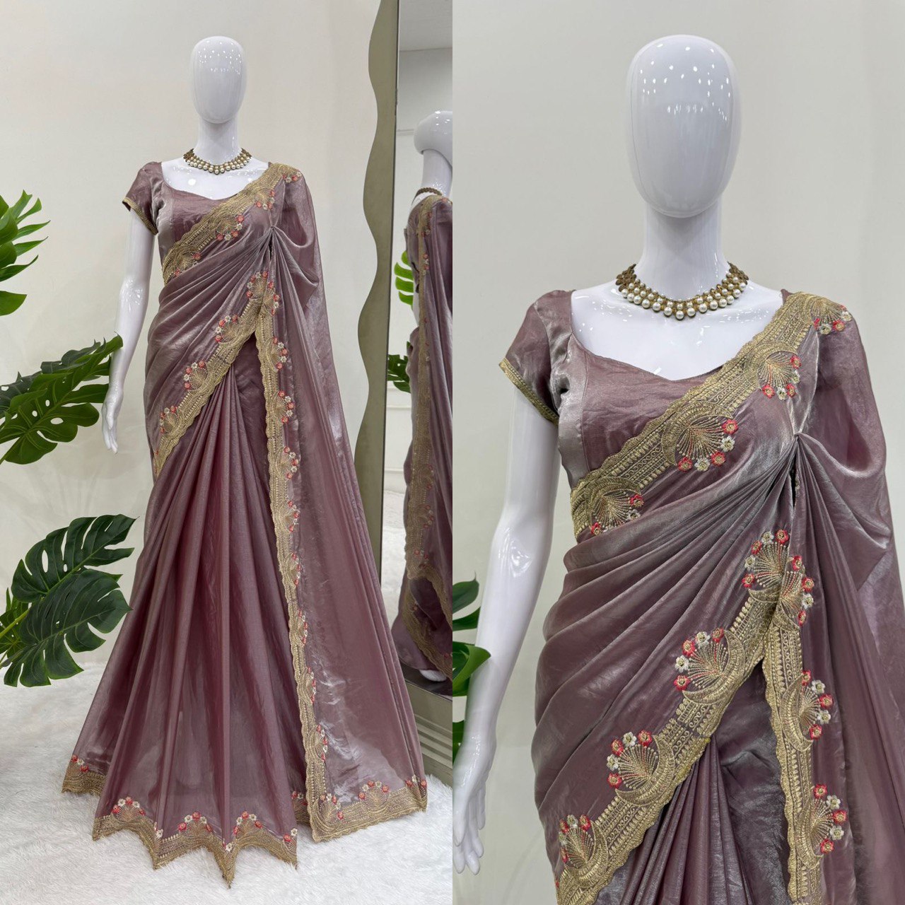 Designer Saree – Elegance Redefined ✨ Fall in love with this stunning saree in an eye-catching shade, crafted with finesse and rich detailing. A perfect blend of grace and glam single available wholesale