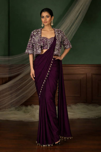 Experience effortless luxury with this premium ready-to-wear saree. Expertly tailored with precise pleats and a refined finish, it delivers a sophisticated look without compromising comfort.