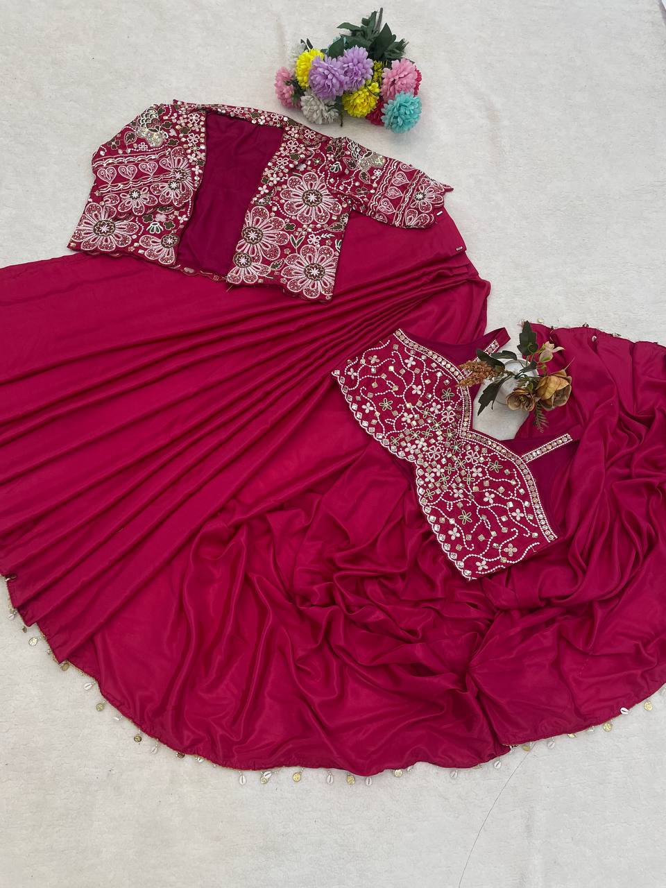 Experience effortless luxury with this premium ready-to-wear saree. Expertly tailored with precise pleats and a refined finish, it delivers a sophisticated look without compromising comfort.