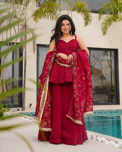 Tabby Organza indo weatren  Mukesh work with fourside lace broder