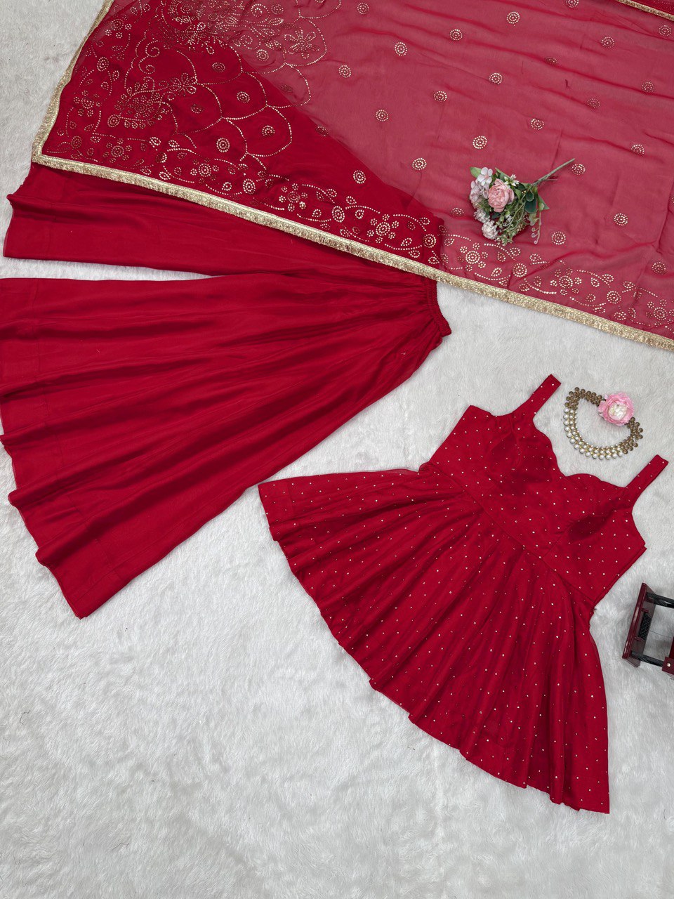 Tabby Organza indo weatren  Mukesh work with fourside lace broder