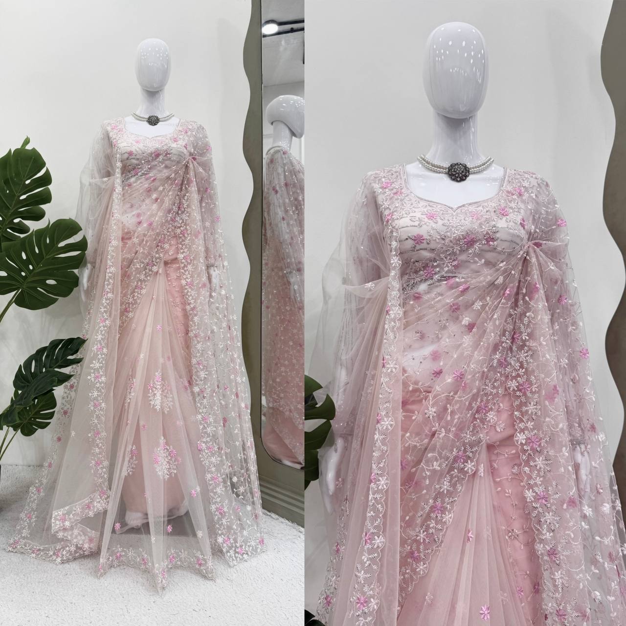 Designer Saree – Elegance Redefined ✨ Fall in love with this stunning saree in an eye-catching shade, crafted with finesse and rich detailing. A perfect blend of grace and glam!