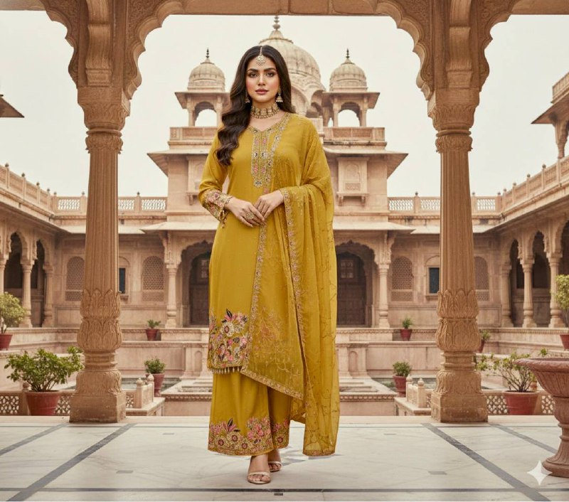 HEAVY EMBROIDERY SEQUENCE WORK 3 PIS SUIT SET