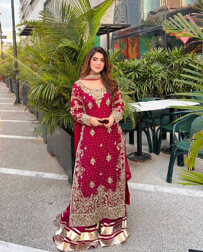 Designer Party Top Pallazo & Dupatta Set single available wholesale