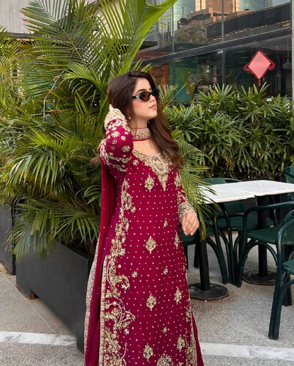 Designer Party Top Pallazo & Dupatta Set single available wholesale