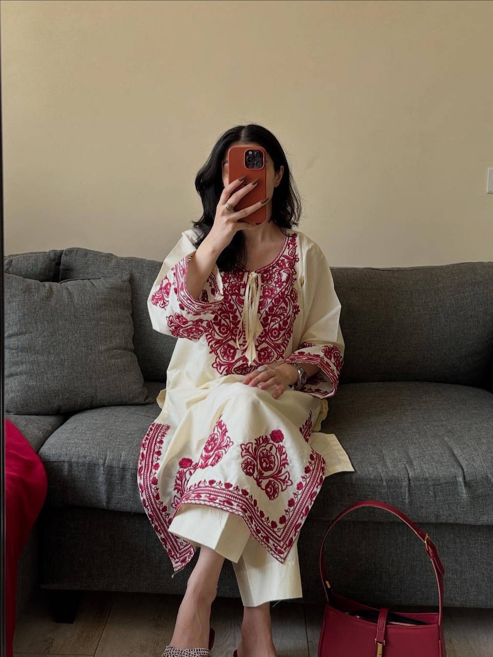 DESIGNER WEAR EXCLUSIVE SUIT IN EMBROIDERED ROMAN SILK FABRIC TOP AND PANT WITH DUPATTA PAIR  single available wholesale