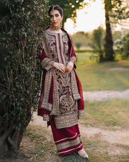 Designer Party Wear Look Top-Plazzo and Dupatta With Heavy Embroidery Work single available wholesale