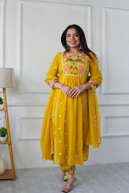 ĐĚSIGNER PARTY WEAR TOP AND PANT WITH FANCY DUPPATA AND EMBROIDERY WORK single available wholesale