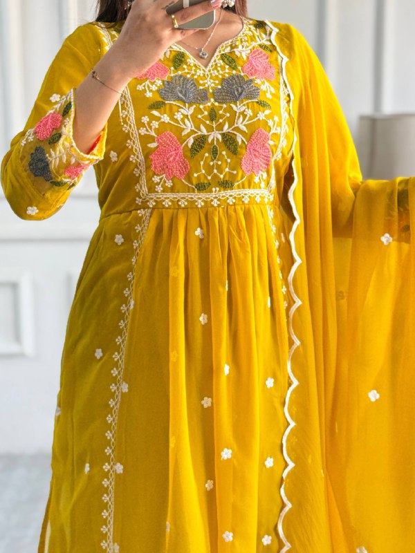 ĐĚSIGNER PARTY WEAR TOP AND PANT WITH FANCY DUPPATA AND EMBROIDERY WORK single available wholesale