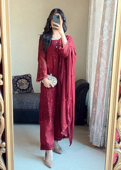 Đěsigner Party Wear Look Pur Heavy Faux Georgette Top Plazzo & Dupatta Set single available wholesale