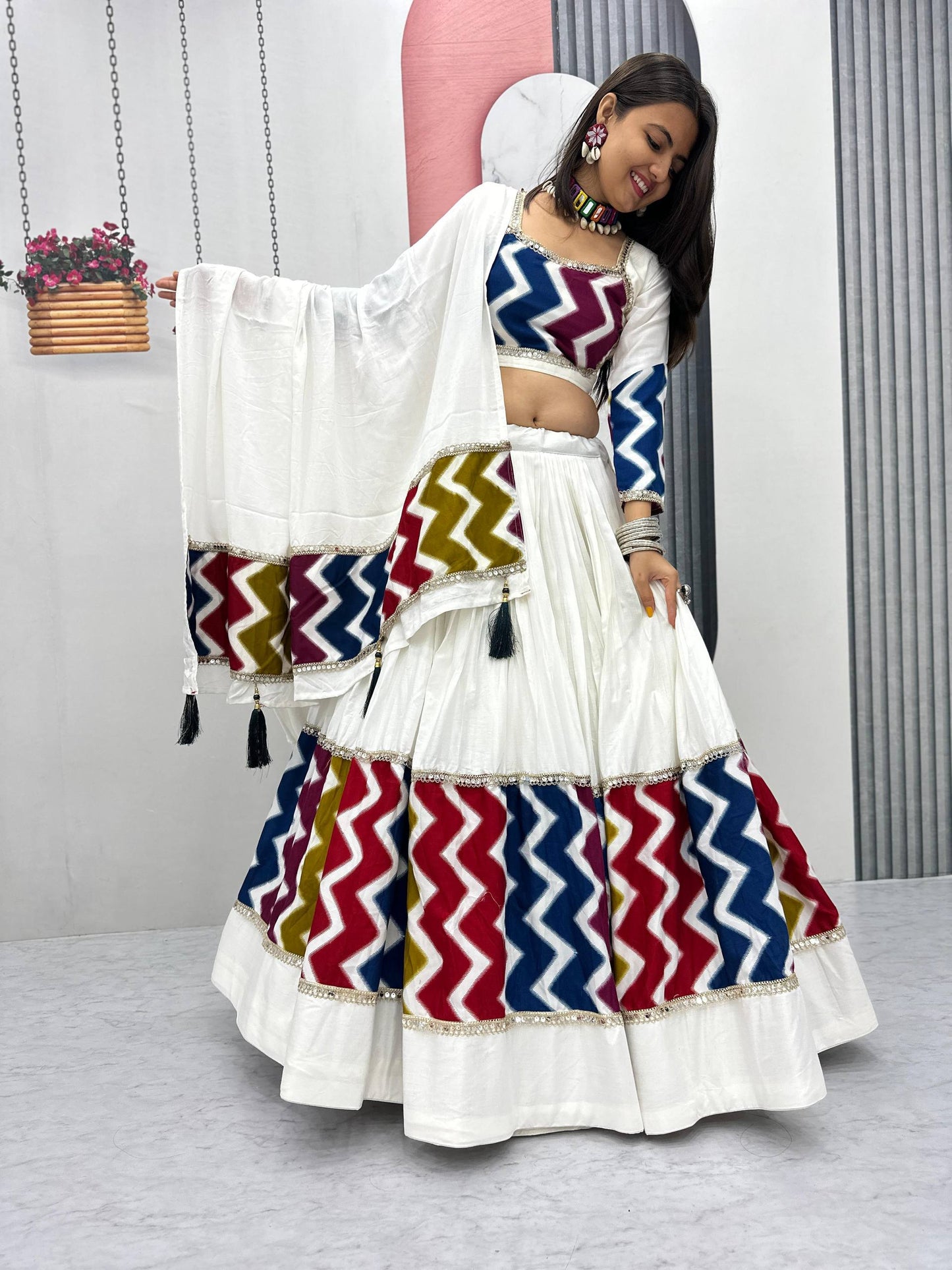 Navratri Special Pure Cotton Lehenga Choli single available wholesale