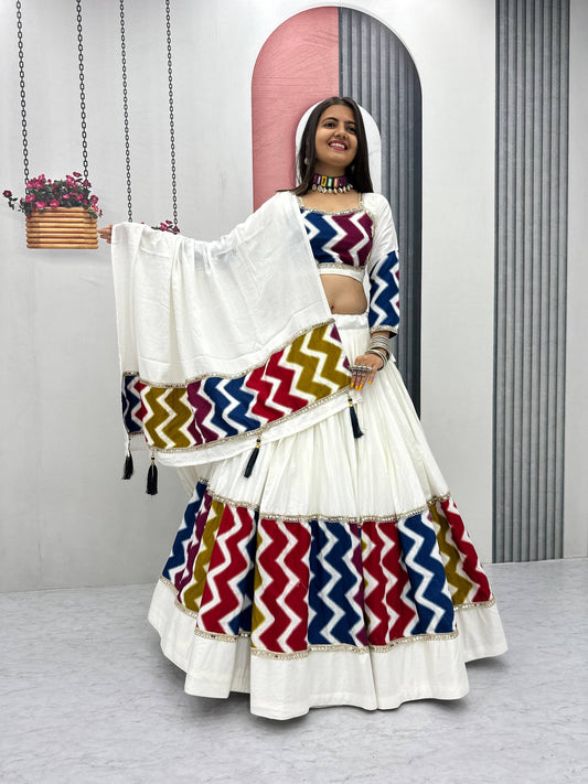 Navratri Special Pure Cotton Lehenga Choli single available wholesale