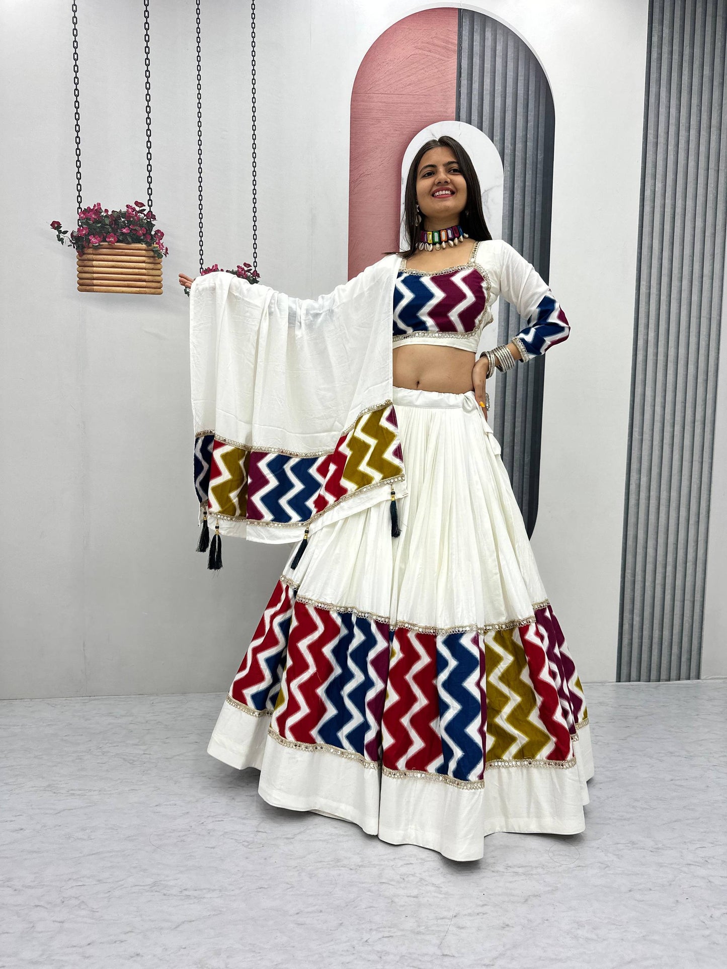 Navratri Special Pure Cotton Lehenga Choli single available wholesale