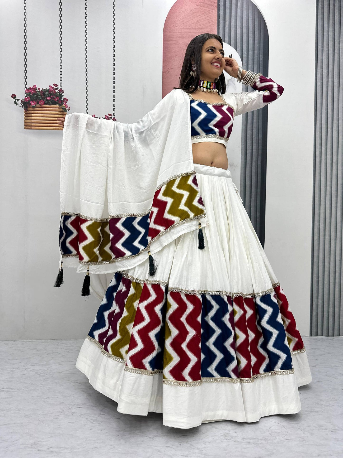 Navratri Special Pure Cotton Lehenga Choli single available wholesale