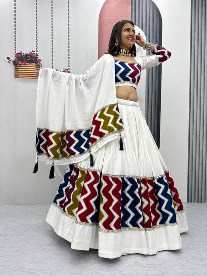 Navratri Special Pure Cotton Lehenga Choli single available wholesale