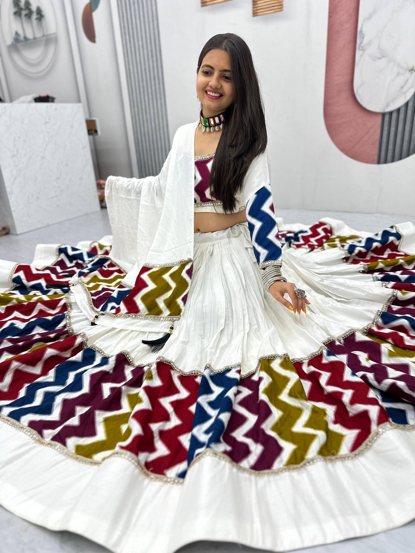 Navratri Special Pure Cotton Lehenga Choli single available wholesale