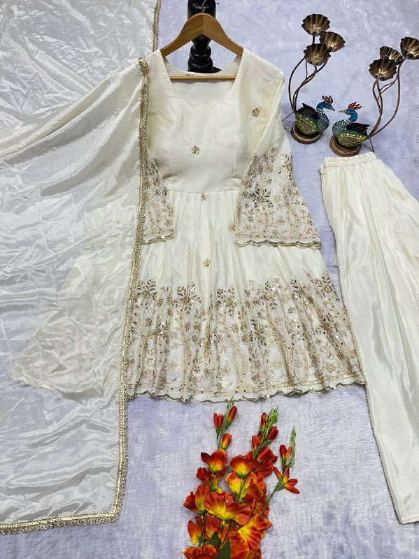ĐĚSIGNER PARTY WEAR TOP AND PLAZZO. WITH FANCY DUPPATA AND EMBROIDERY WORK  single available wholesale