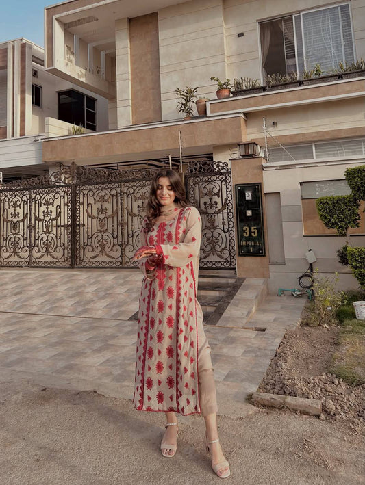 ENHANCE THE BEAUTY OF YOUR WARDROBE WITH THIS NEWLY LAUNCHED KURTI-PANT SET single available wholesale