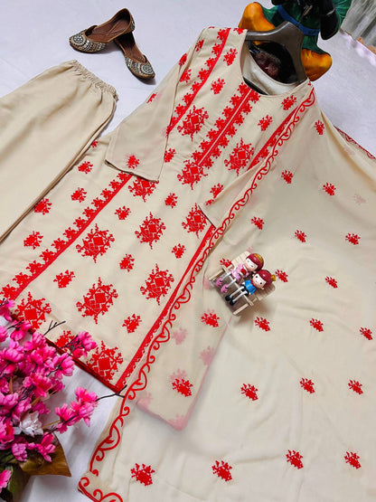 ENHANCE THE BEAUTY OF YOUR WARDROBE WITH THIS NEWLY LAUNCHED KURTI-PANT SET single available wholesale