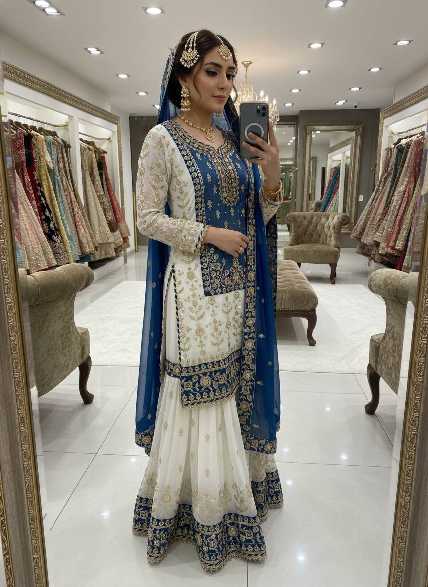 ENHANCE THE BEAUTY OF YOUR WARDROBE WITH THIS NEWLY LAUNCHED KURTI & SHARARA SET