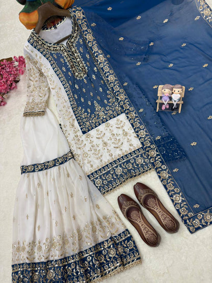 ENHANCE THE BEAUTY OF YOUR WARDROBE WITH THIS NEWLY LAUNCHED KURTI & SHARARA SET