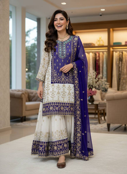 ENHANCE THE BEAUTY OF YOUR WARDROBE WITH THIS NEWLY LAUNCHED KURTI & SHARARA SET