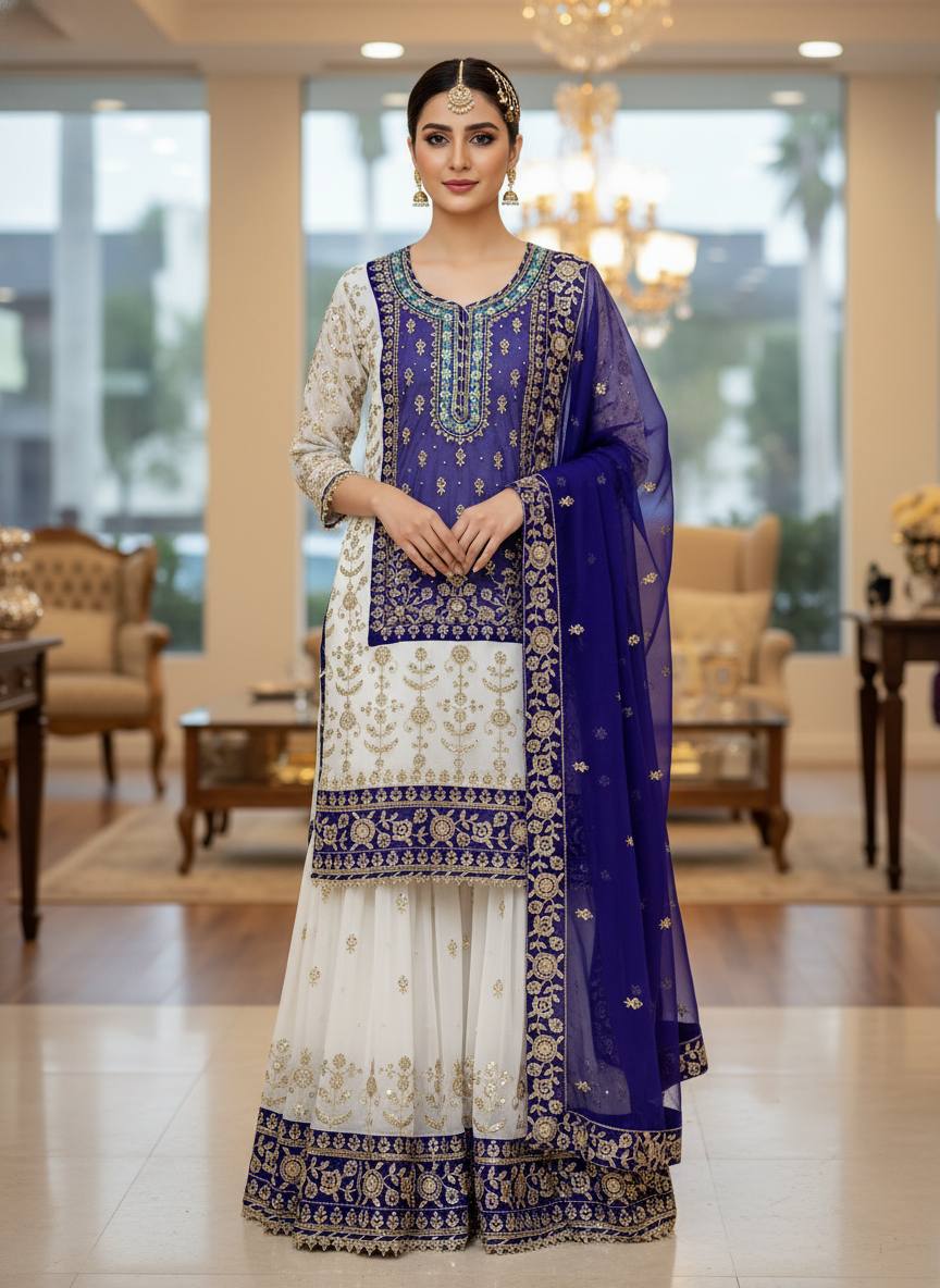 ENHANCE THE BEAUTY OF YOUR WARDROBE WITH THIS NEWLY LAUNCHED KURTI & SHARARA SET