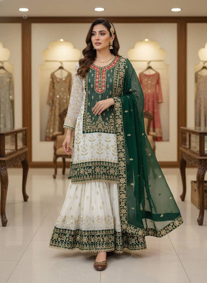 ENHANCE THE BEAUTY OF YOUR WARDROBE WITH THIS NEWLY LAUNCHED KURTI & SHARARA SET