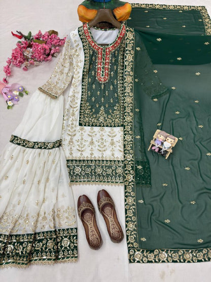 ENHANCE THE BEAUTY OF YOUR WARDROBE WITH THIS NEWLY LAUNCHED KURTI & SHARARA SET
