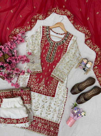 ENHANCE THE BEAUTY OF YOUR WARDROBE WITH THIS NEWLY LAUNCHED KURTI & SHARARA SET