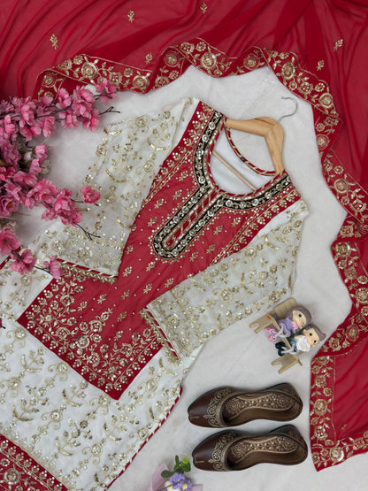 ENHANCE THE BEAUTY OF YOUR WARDROBE WITH THIS NEWLY LAUNCHED KURTI & SHARARA SET